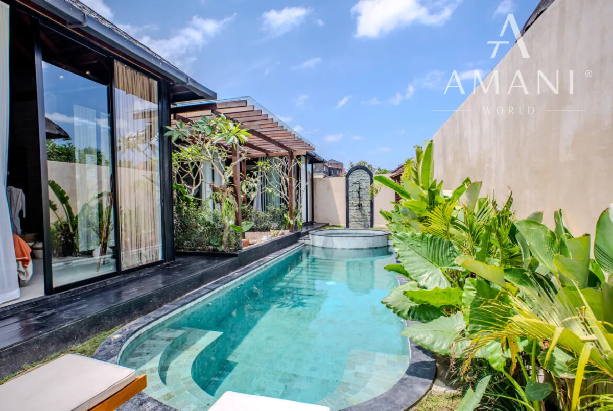 Vila Canggu — obývacia časť